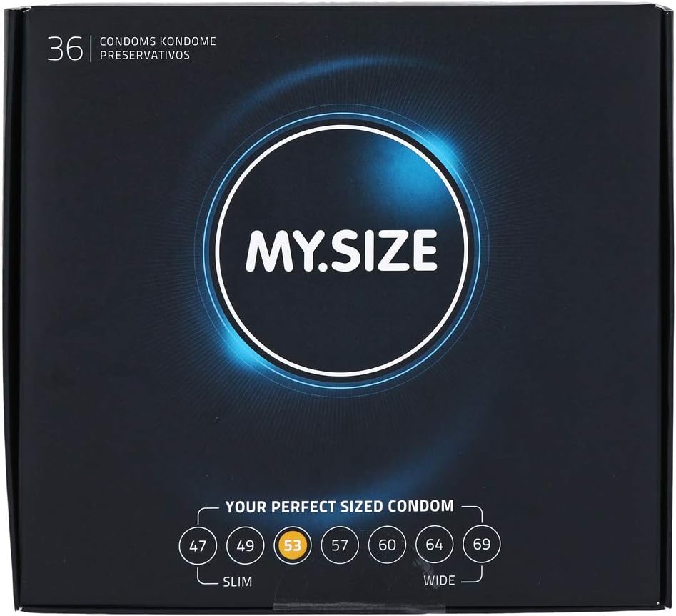 MY.SIZE Classic Premium Condoms Size 3 I 53 mm Width I 36 Pieces Bulk Pack I True to Touch Gossamer I Thin 0.07 mm wall Thickness I Vegan - Image 3