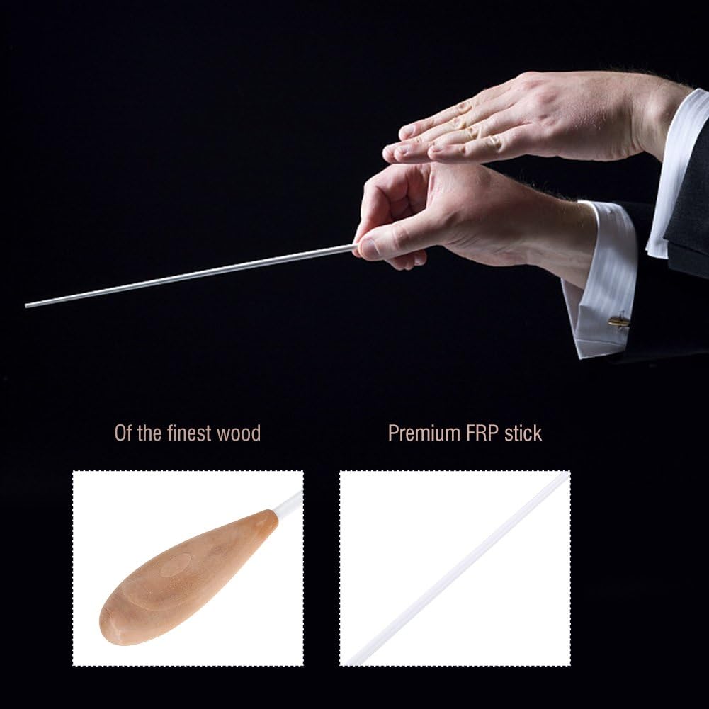 Music Conductor Baton, Pearwood Handle Metal Concert Conductor Baton for Choral Symphony Concert, As shown in the picture - Image 5