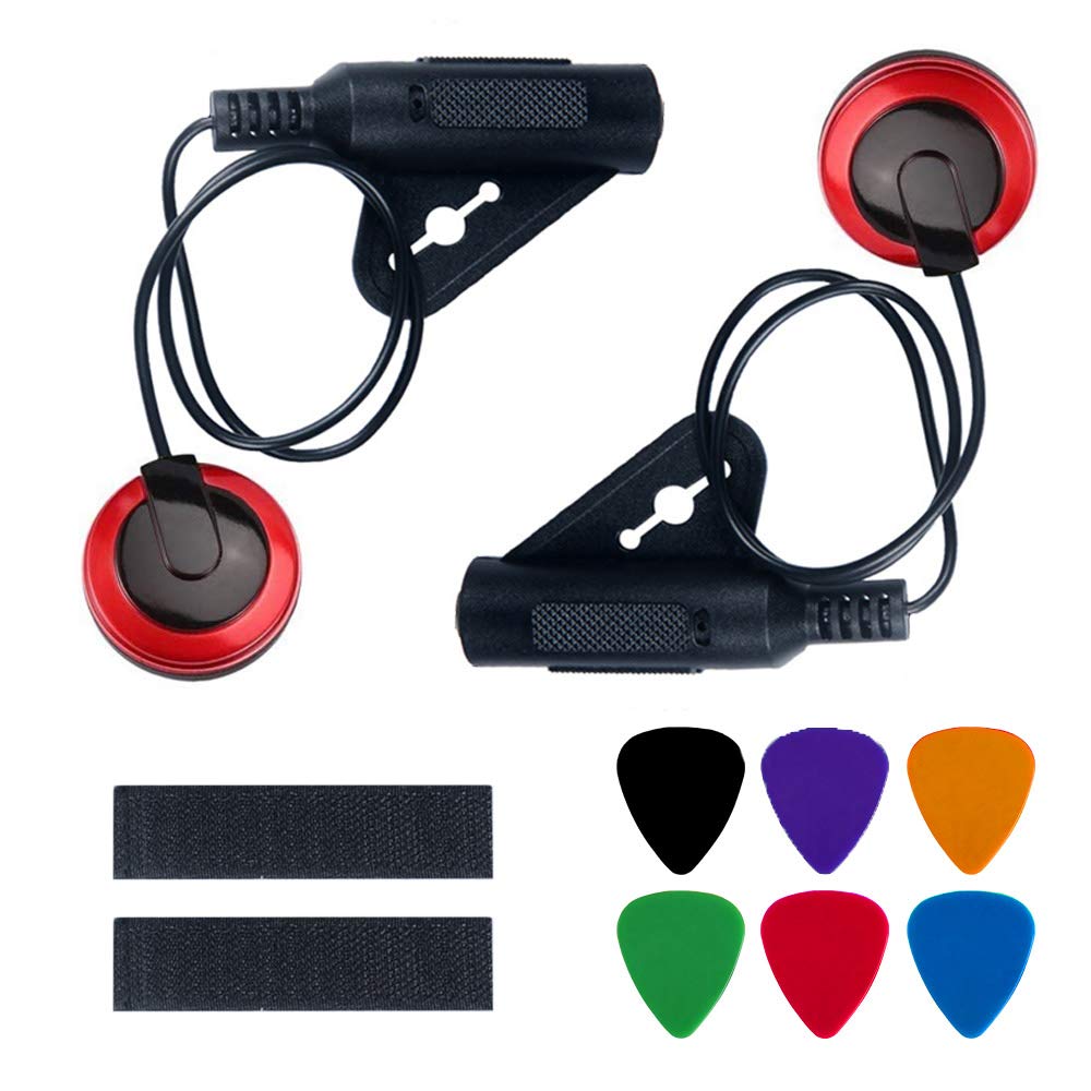 Photo 1 of 1 Pack - Contact Microphone Piezo Pickup Violin Microphone Pickup for Cello Banjo Ukulele Mandolin Guitar Microphone Pickup with 6PCS Guitar Picks