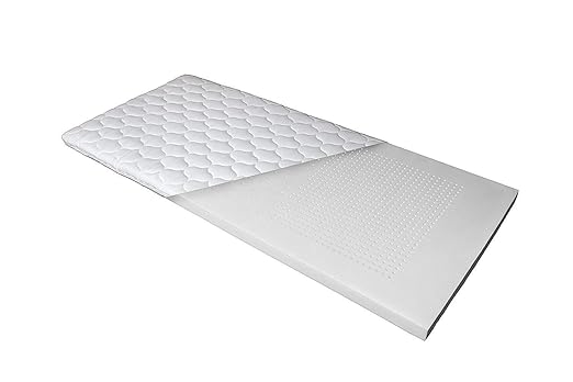Luxus 7-Zonen Viscoschaum-Topper 90x200 cm mit Memoryschaum, Matratzenauflage mit Klimalochbohrungen und ergonomischen Liegez