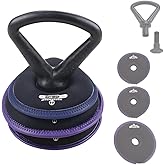 Hyperwear SoftBell Adjustable Kettlebell Set - Soft, Vinyl-Coated Weight Plates with Rubber Base - Versatile Home Gym Equipment - Compatible with SoftBell Barbell & Dumbbell