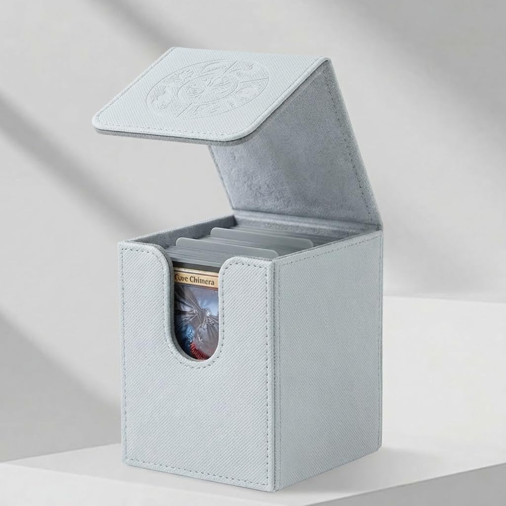 Card deck box with 2 Divider Fits 100+ Single Sleeved Cards, mtg commander deck box Organizer for Yugioh CCG TCG Sports — image 1