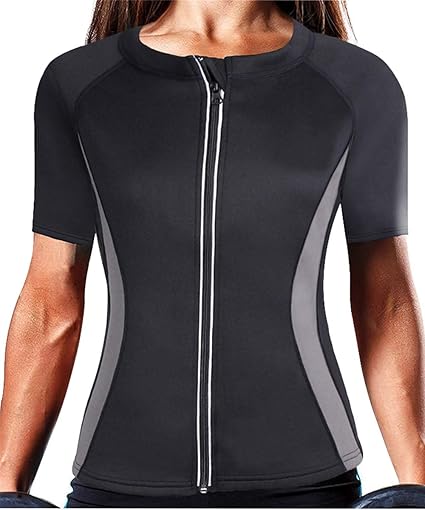 QIGAOZU Camisa de Fitness para Mujer Adelgazar Blusa Caliente Neopreno Body Shaper Sudor Sauna Cintura Tranier Chaleco Invierno Mantener Caliente Tanque Top: Amazon.es: Deportes y aire libre