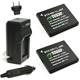 Wasabi Power Battery (2-Pack) and Charger for Canon NB-11L, NB-11LH and Canon PowerShot A2300 IS, A2400 IS, A2500, A2600, A3400 IS, A3500 IS, A4000 IS, ELPH 110 HS, ELPH 115 HS, ELPH 130 HS, ELPH 135 IS, ELPH 140 IS, ELPH 150 IS, ELPH 160, ELPH 170 IS, ELPH 320 HS, ELPH 340 HS, ELPH 350 HS, SX400 IS, SX410 IS