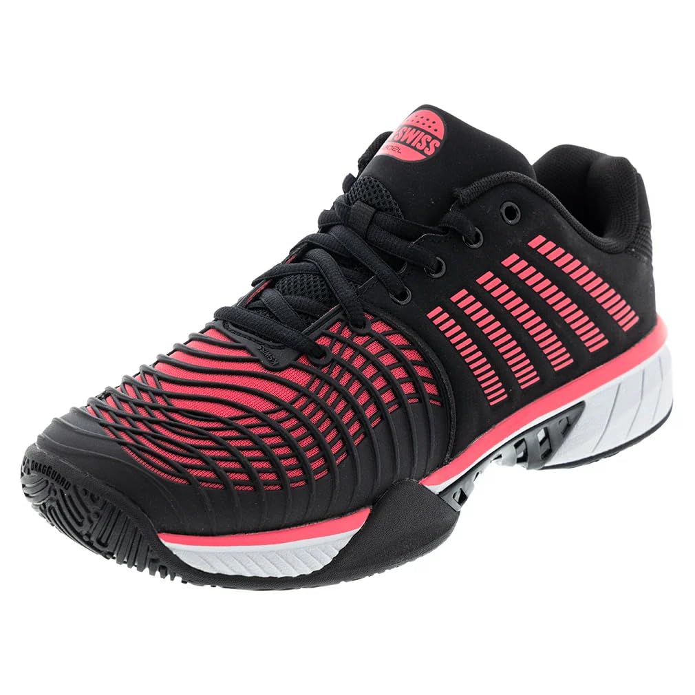 K-Swiss Men's Express Light 3 PadelTennis Shoe, Black Micro Chip Neon Lava, 7.5 Image