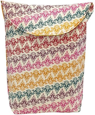 Aryko Baby Pouch for Food, Bottle, Diaper, Toys, and More | Premium Cotton with Inside Waterproof | Designer Collection - Colorful