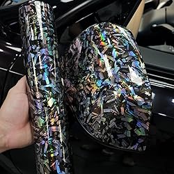 LZLRUN Forged Gloss Carbon Fiber Black Vinyl Wrap