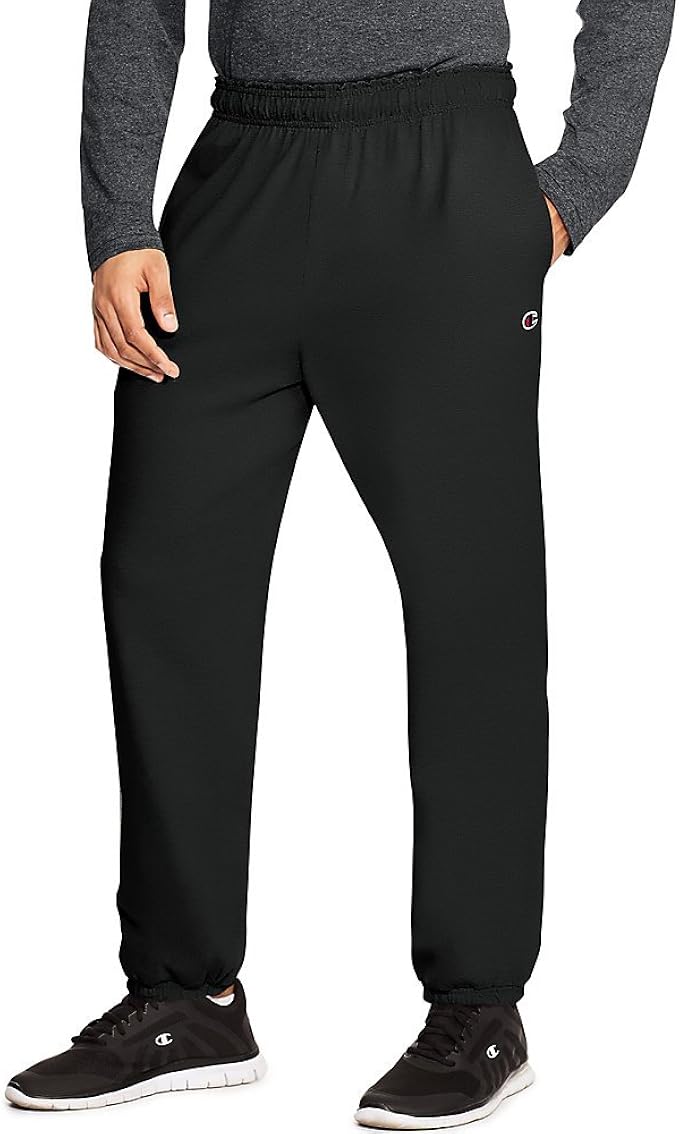 champion men's closed bottom light weight jersey sweatpant