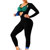 LMCOB Full Body Sauna Suit for Women Waist Trainer Sweat Jumpsuit Waist Trainers Workout Sauna Suits Women