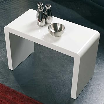 Beistelltisch Weiss Hochglanz