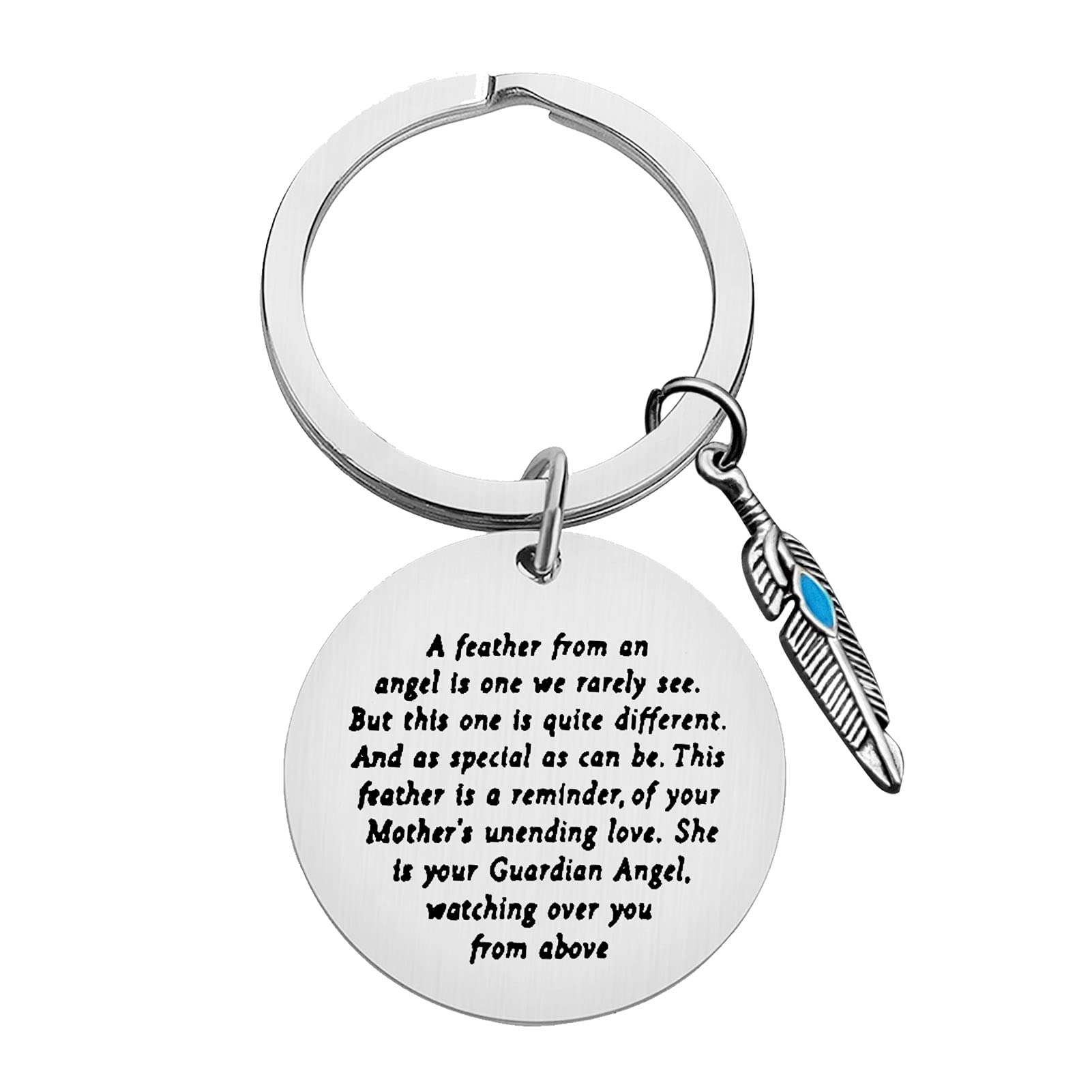 Mum Memorial Keyring Gift Loss of Mother Gift She is Your Guardian Angel Keychain in Memory of Loved One's Keyring Mum Sympathy Gift Rememberance Gift Bereavement Gift for Loss Mum