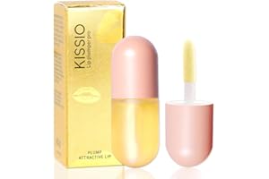 BDLLMDES KISSIO Natural Lip Plumper,Lip Plumping Lip Gloss,Lip Plumper Gloss,Derol Lip Plumper,Moisturizing& Reduce Fine Lines 5.5ml For Day Ues