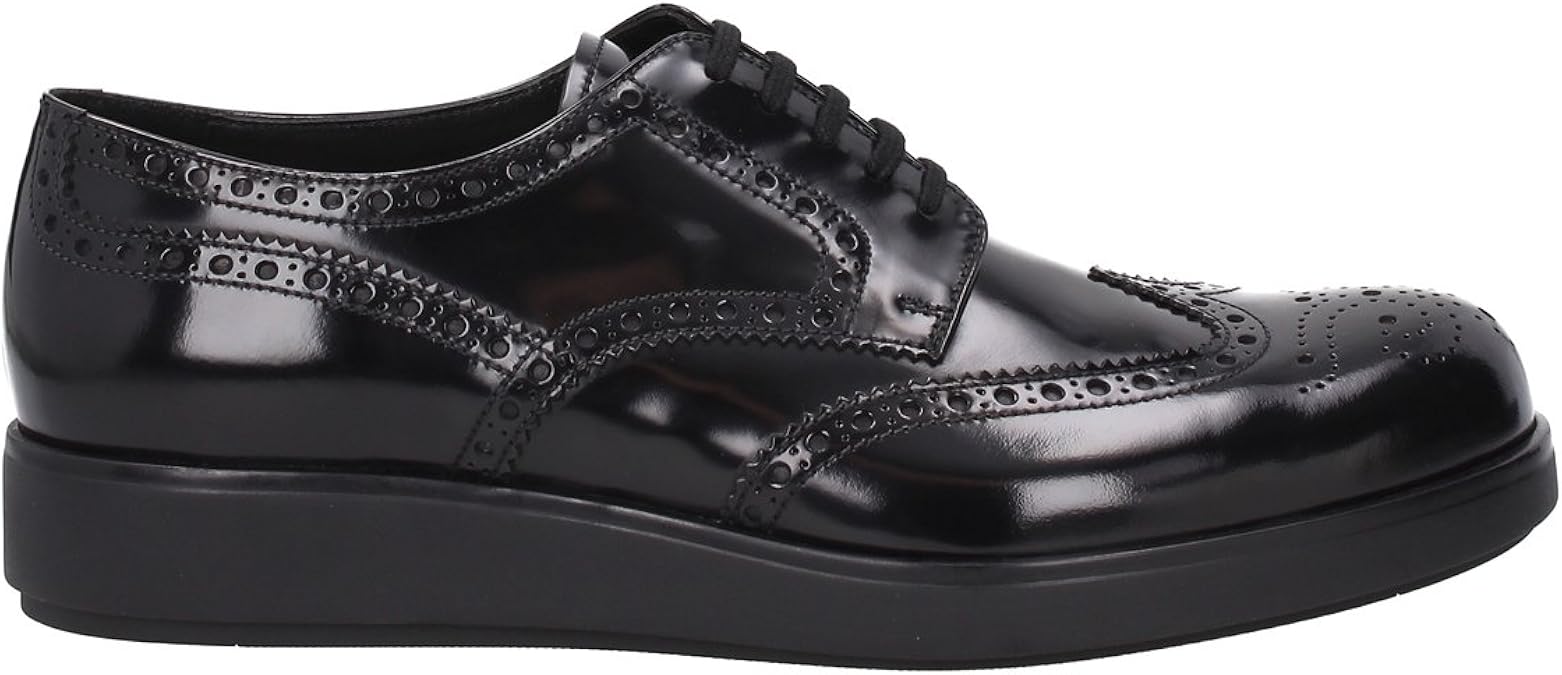 Amazon Com Prada Men S 2ee198 P39 F0002 Black Full Brogue