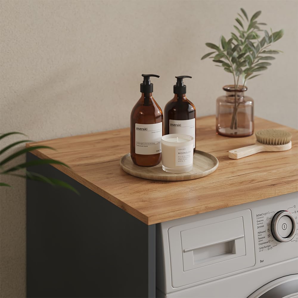 Vicco Waschmaschinenschrank Anthrazit/Goldkraft Eiche Viktor 68x88x60 cm - Badezimmerschrank für die Waschmaschine, Praktische Umrahmung für Waschmaschine oder Trockner 4