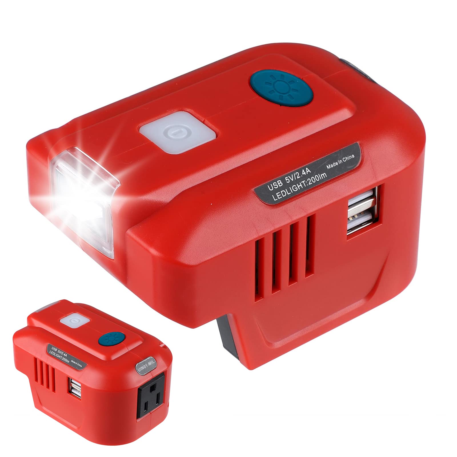 Photo 1 of BTRUI for Craftsman 20v Powered Inverter Generator 150W, for Craftsman Battery DC 20v to 110v AC Output, Portable Power Station Source USB Charger Adapter, with LED Light