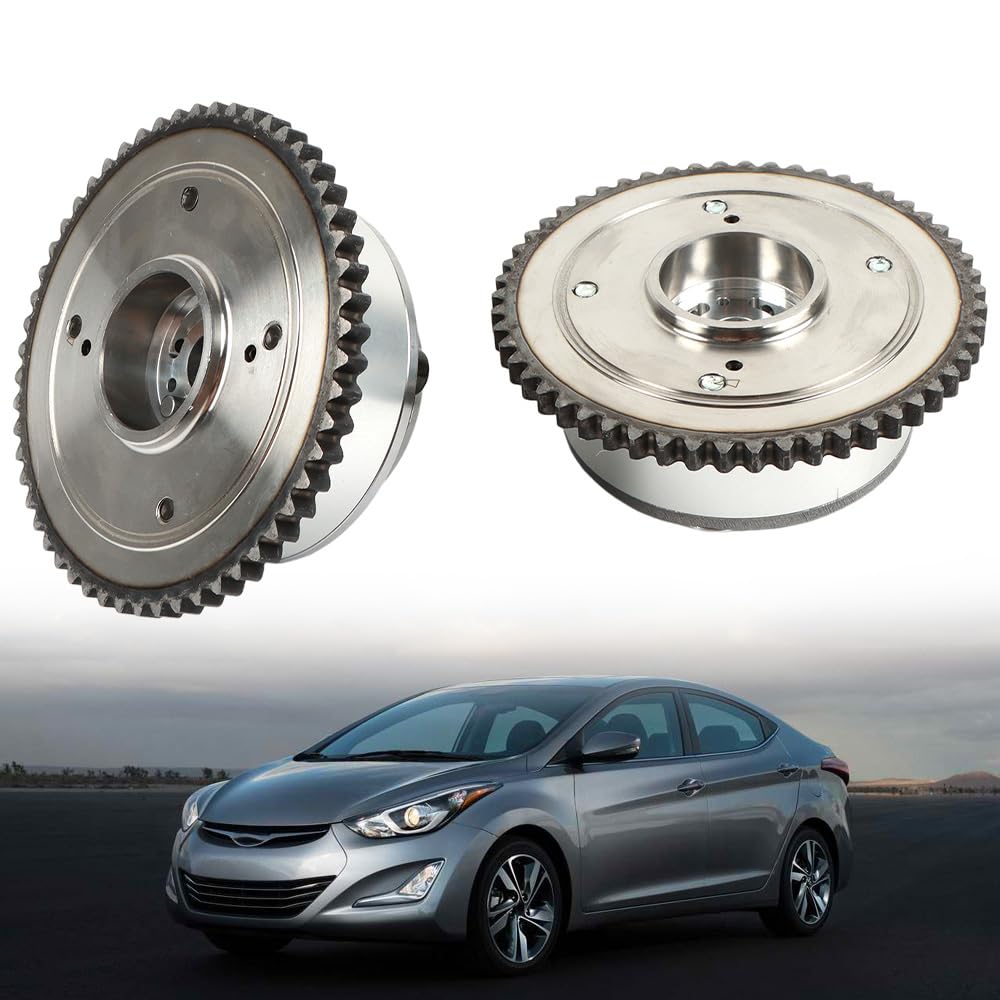 Photo 1 of COPACHI 24370-2E010 24350-2E011 2PCS Intake & Exhaust VVT Timing Sprocket Gear Camshaft Adjuster Fits for Hyundai Kia Soul Kona Forte Elantra Tucson Sportage 2.0L 2015-2020 After-Market Parts