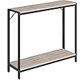 MAHANCRIS Console Table, 2-Tier Entrance Table, Behind Sofa Table, Industrial Style, Sturdy and Stable, for Living Room, Entryway, Foyer, Corridor, Office, Greige and Black CTHG27601