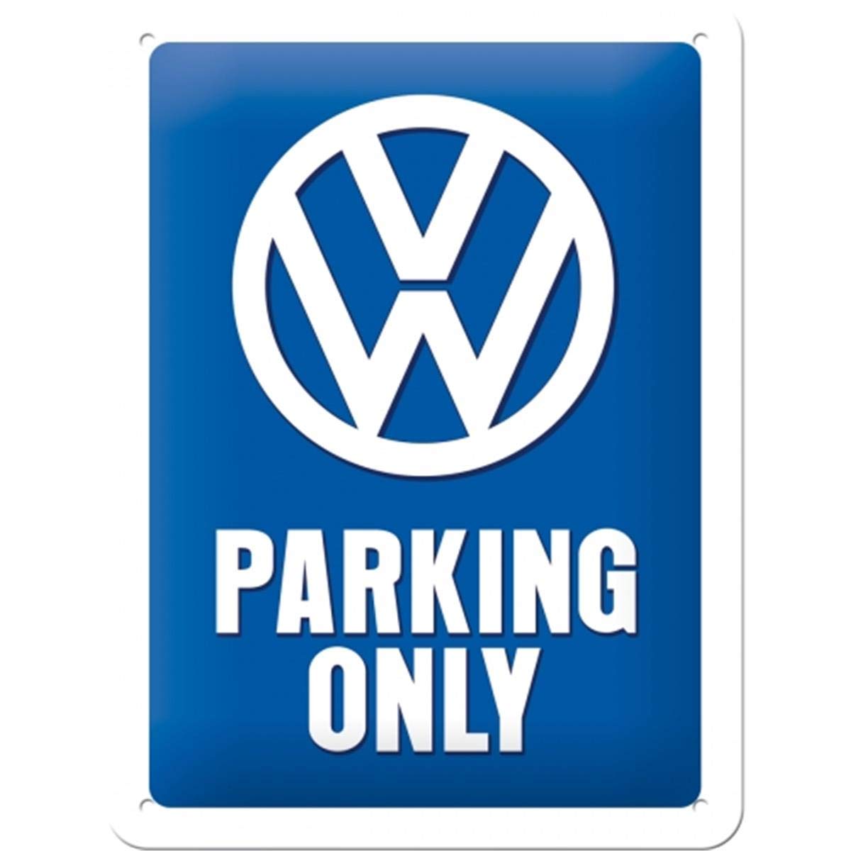Nostalgic-Art Retro Tin Sign – Volkswagen – VW Parking Only – Car gift idea, Metal Plaque, Vintage design for wall decoration, 15 x 20 cm