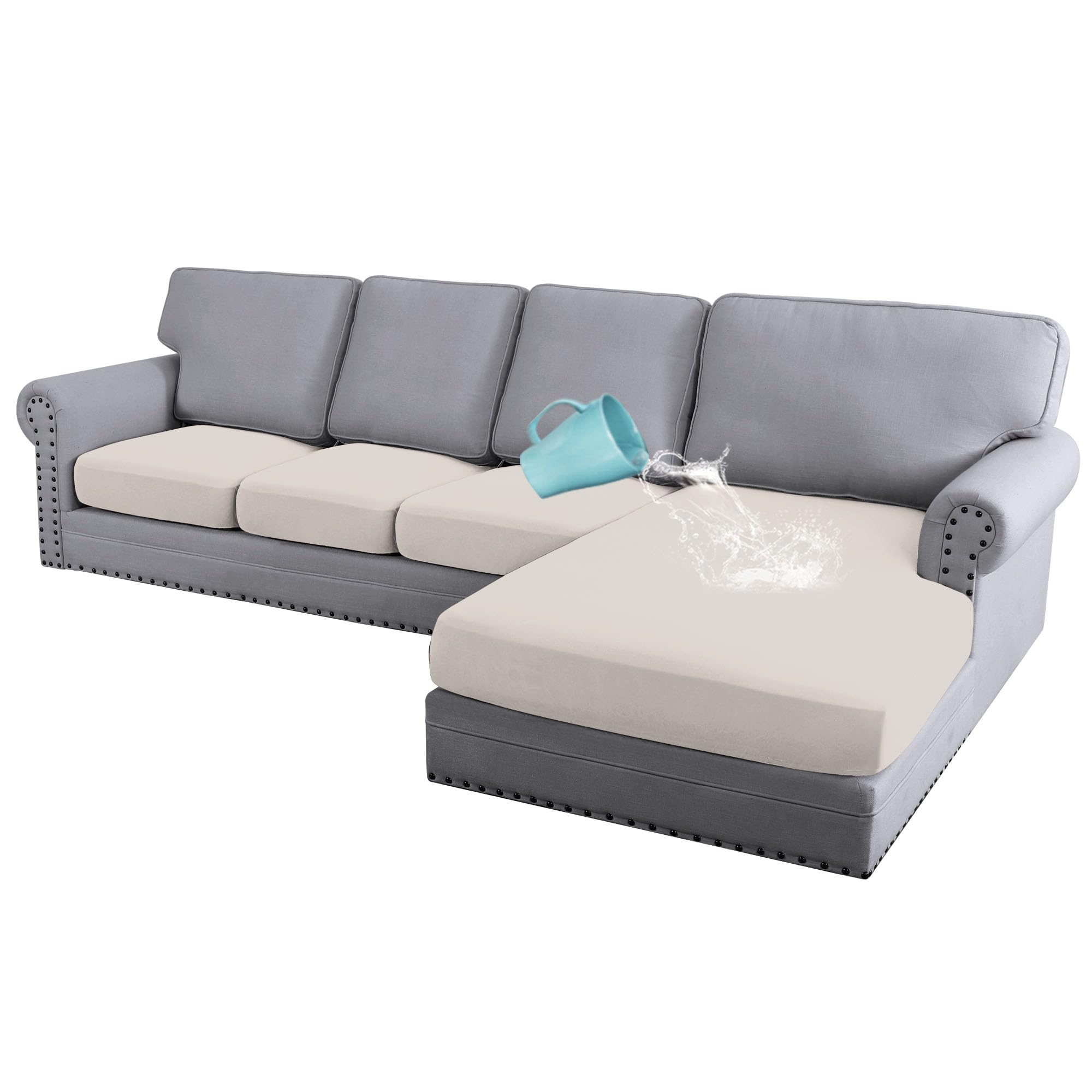 H versailtex 100 waterproof seat cushion covers sectional couch covers