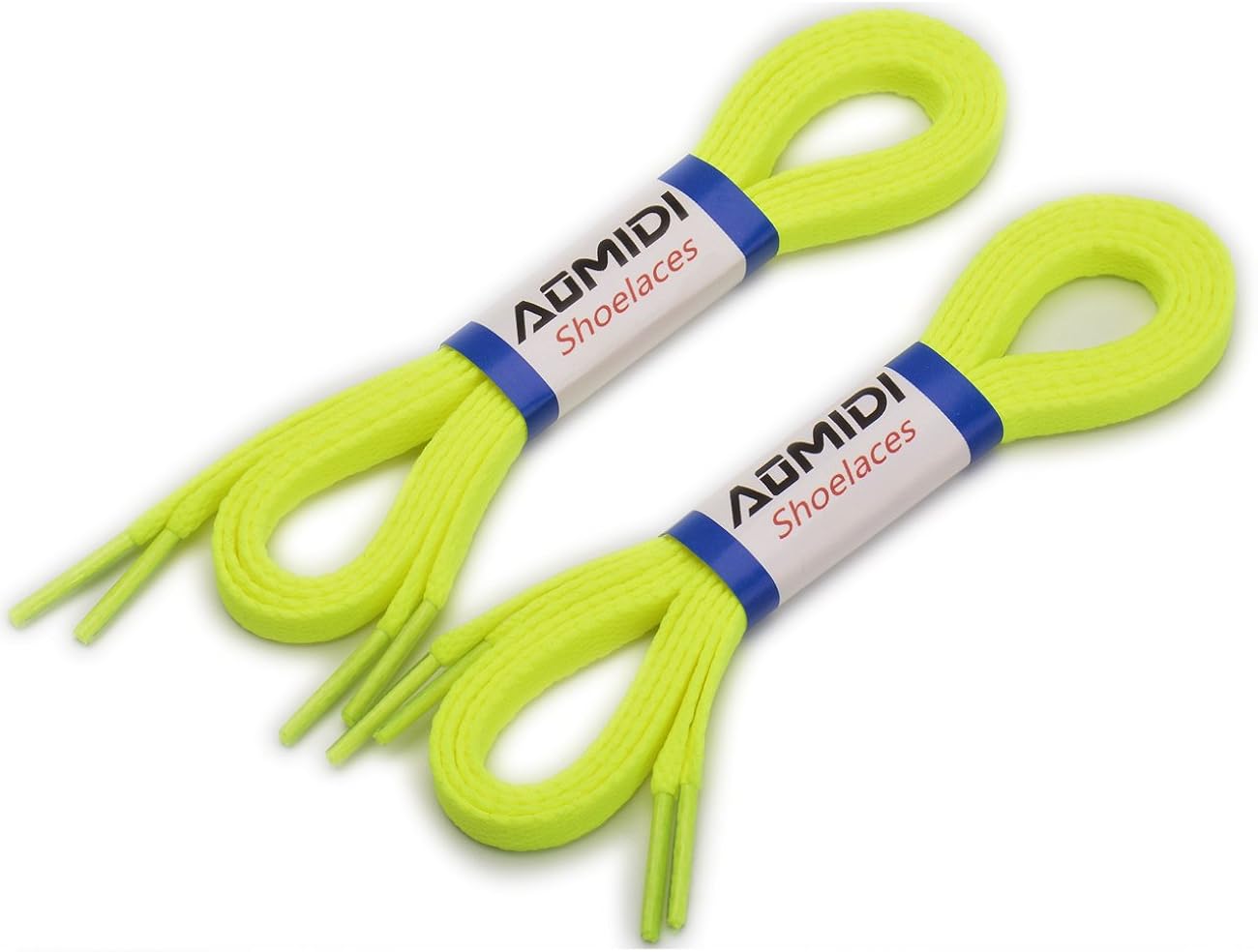 AOMIDI Flat Shoelaces 5/16" (2 Pair) - for Sneakers and Converse Shoelaces Replacements: Shoes