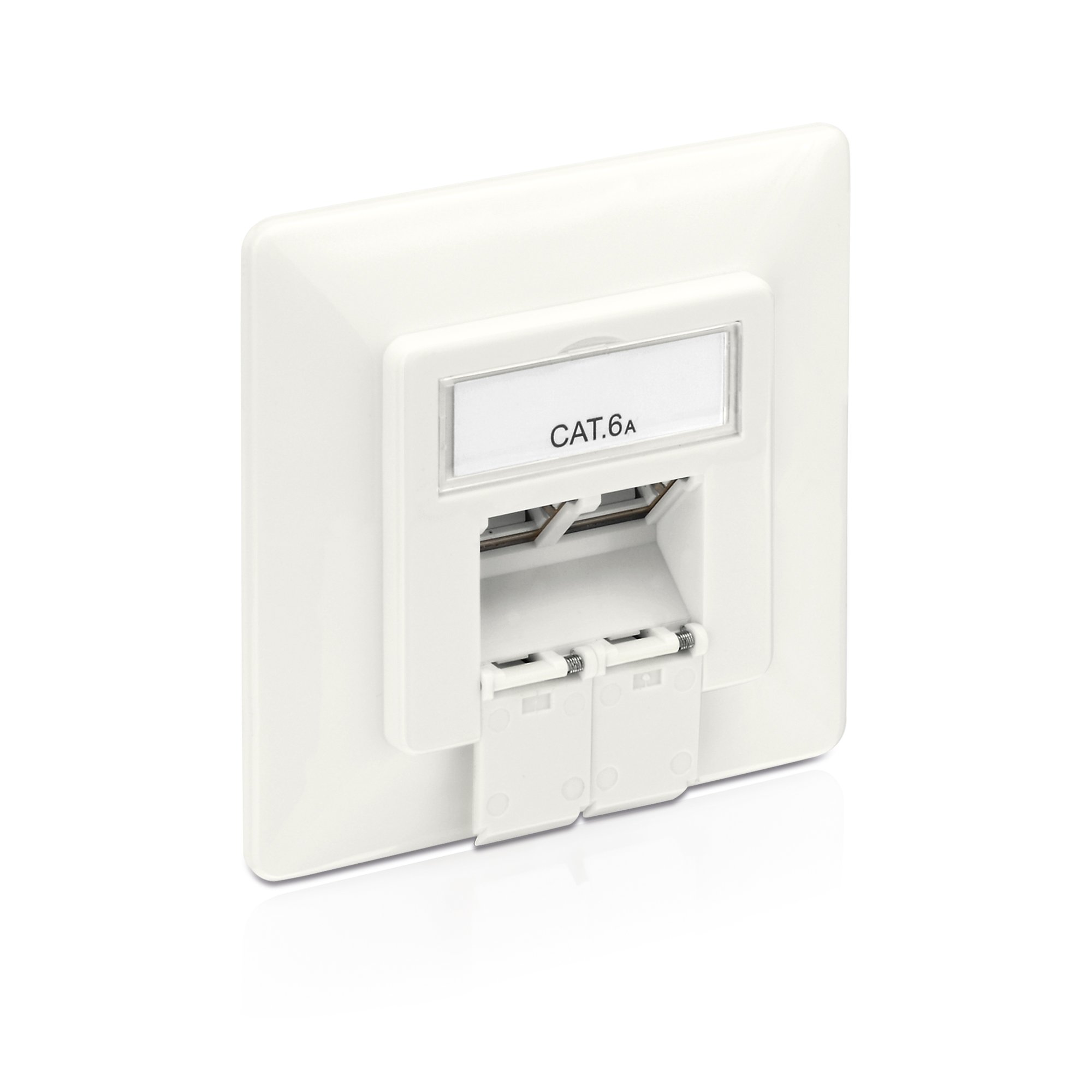 PureLink MCA200 CAT.6a Flush-Mounted Network Socket 2x RJ45 Socket White