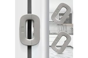 Refrigerator Locks Child Safety Locks, 2 Packs Home Fridge Locks, Toddler Baby Kids Safety Freezer Door Locks, Baby Proofing 