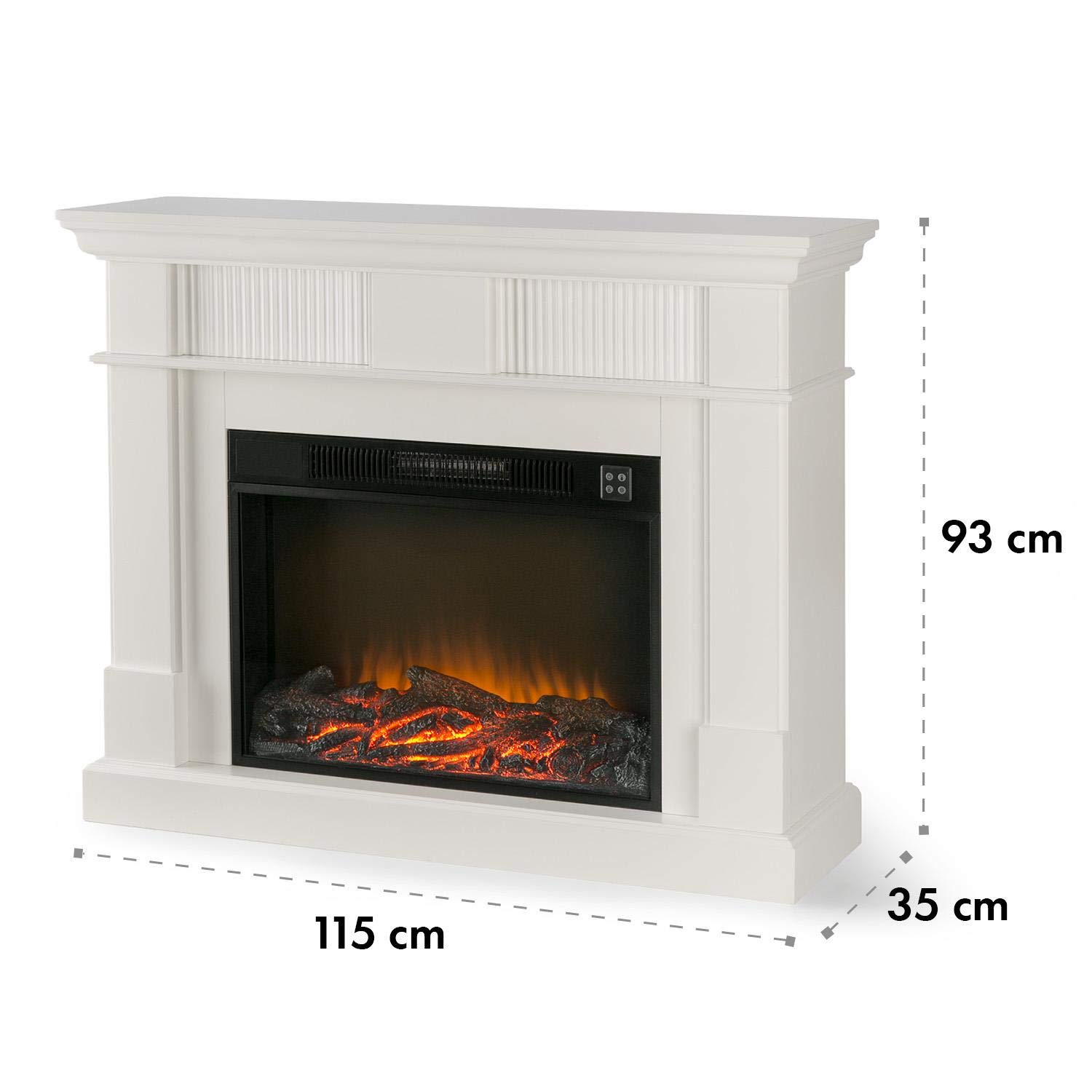 Fernbedienung • weiß Klarstein Salzburg Elektrischer Kamin mit