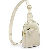 S-ZONE Genuine Leather RFID Blocking Small Sling Bag Women Crossbody Fanny Packs