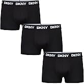 DKNY Mens Flex Low Flex Trunks - Low Rise Boxer Briefs Underwear 3-Pack
