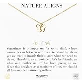 Spring Butterfly Pendant Necklace, MUSTHAVE 18K Gold Plated Lovely Outline Necklace, Minimal Open Line Art, Dainty Jewelry for Women, Delicate Gift Idea, Message Card, 16+2 inch, Birthday, BFF, Unisex (Yellow Gold)