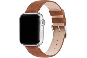 Fullmosa Compatible for Apple Watch Band 38mm 40mm 41mm 42mm 44mm 45mm with Case Real Leather Watch Strap for iWatch SE Ultra
