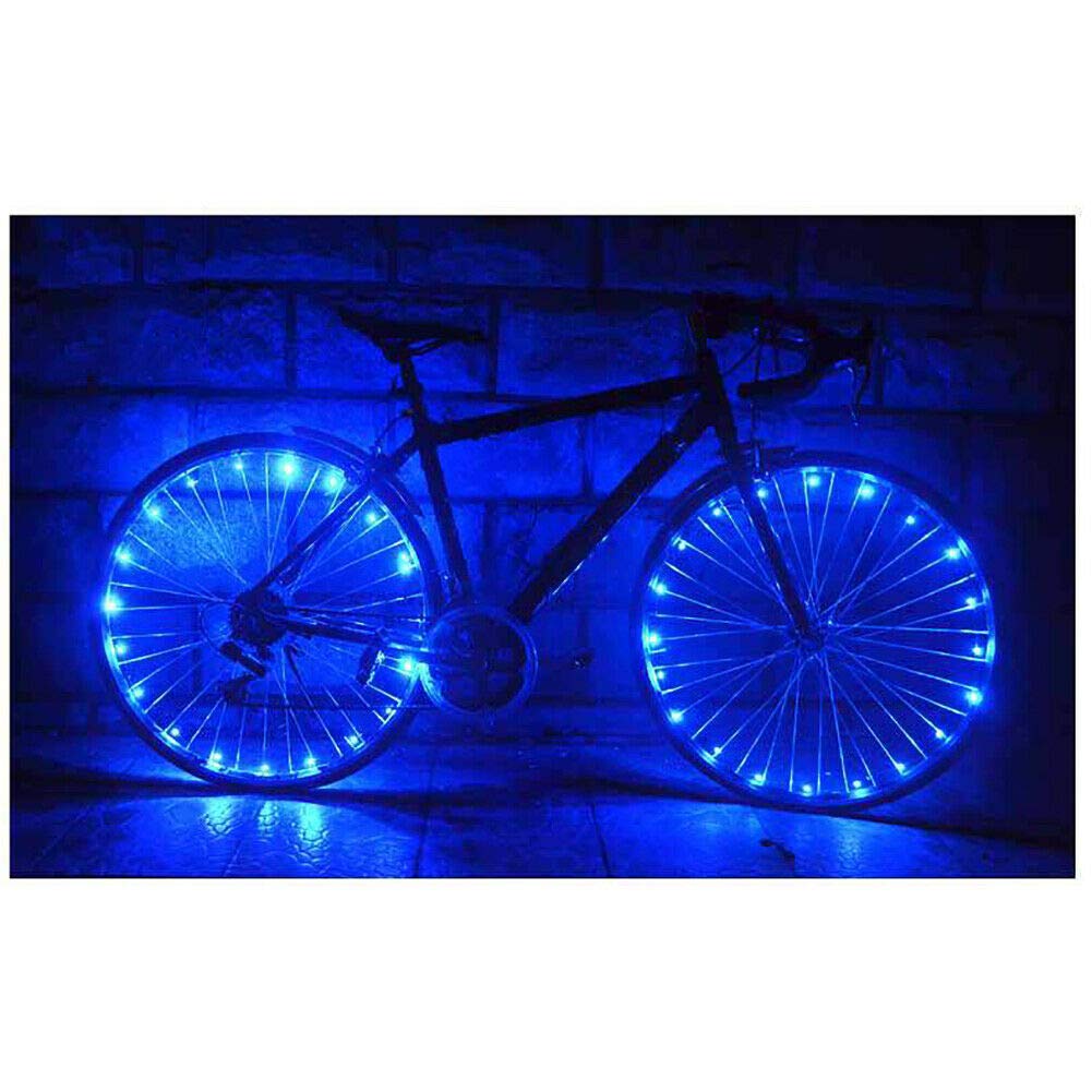 Boolavard Waterproof Cycling Wheel Light 20 LED Bike 2.2m String Wire Spoke Bicycle Tire Lamp Night Warning Safety Flash Light for Bicycle