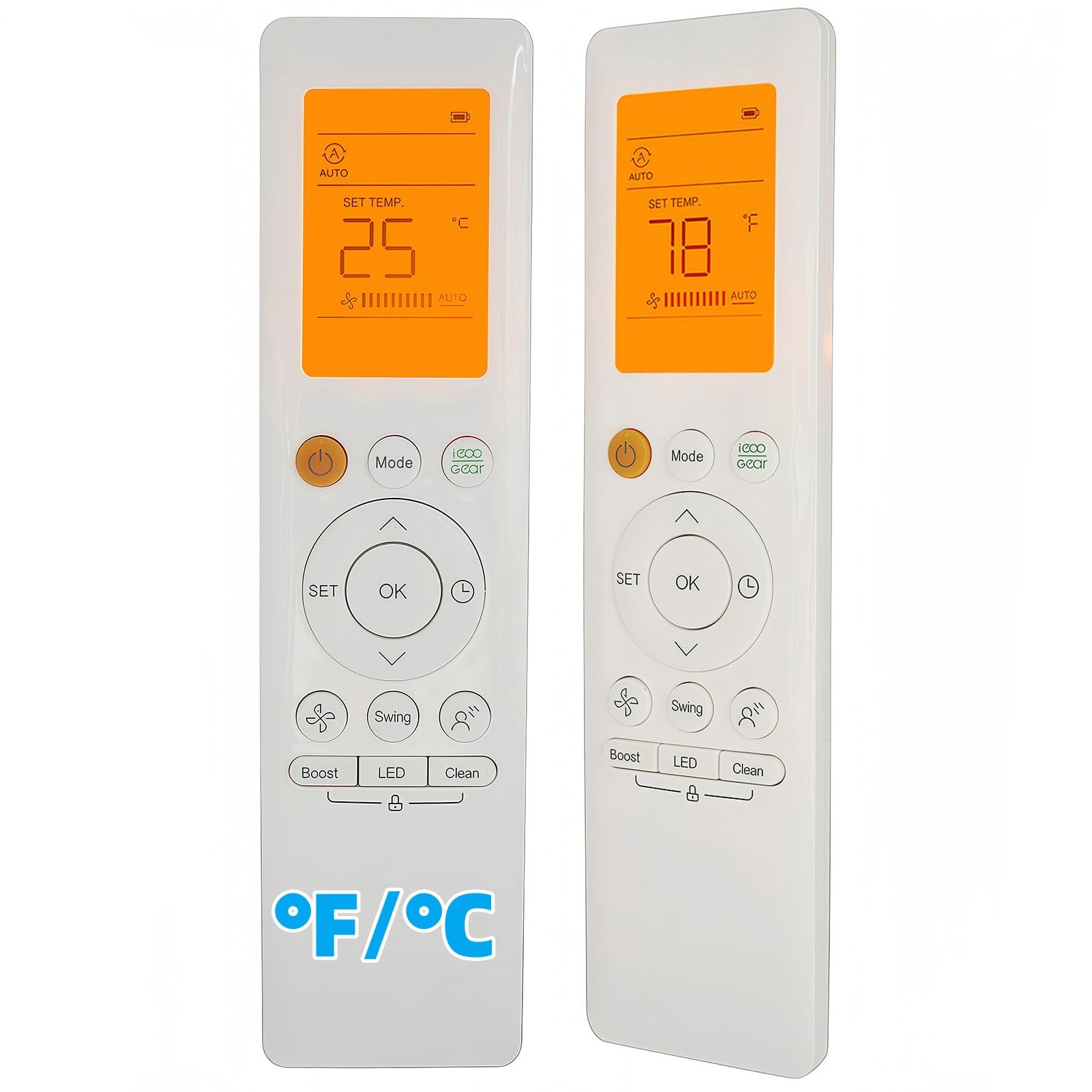 Photo 1 of Replacement AC Remote Control Compatible for Senville Aura A/C Air Conditioners (Fahrenheit Display and Backlit)
