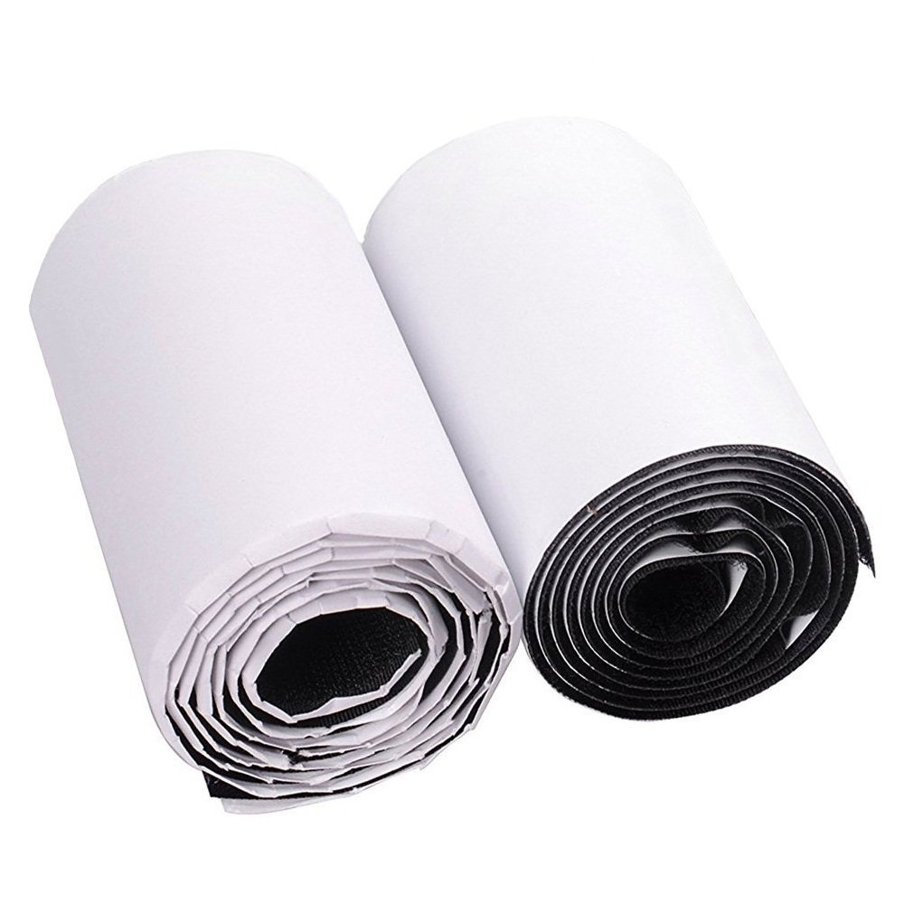 10CM Wide Hook and Loop, U-horizon 10CM*1M Self Adhesive Sticky Strip Tape Roll, Fastening Tapes Nylon Fabric Fastener, Black