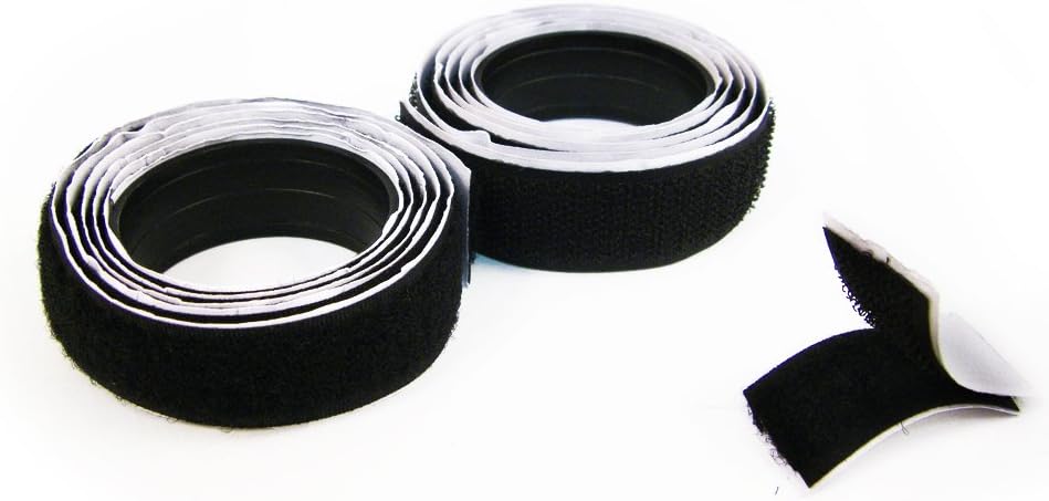 Hook and Loop Self Adhesive Sewing Tape, 40 Inch 3/4" Wide Black
