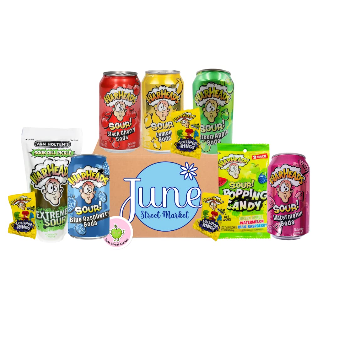 Mua Warheads Mega Soda Pop & Candy Variety Gift Pack Black Cherry
