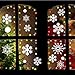 UGY 90 Pcs Christmas Decoration Snowflakes Window Clings Reusable Winter Stickers White Wonderland Decals Ornaments Holiday Party Supplies
