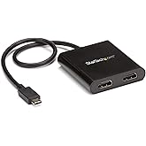 StarTech.com USB-C to Dual HDMI Adapter, USB Type-C Multi-Monitor MST Hub, Dual 4K 30Hz/1080p 60Hz HDMI Laptop Display Extend