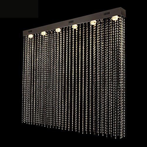 MGCHD Led Crystal Light Rectangle Cut Off Lamp Bead Curtain Crystal Chandelier A+ ( Size : 12010CM1 meter LED )
