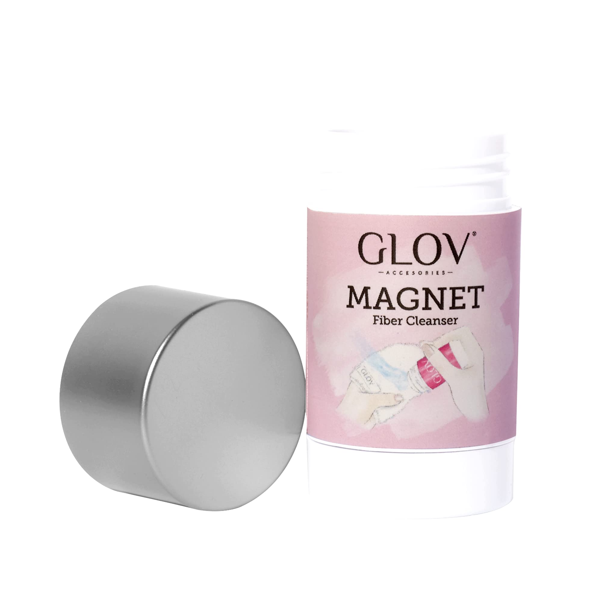 Glov Magnet Brush Cleanser Brush Cleaner for Deep Cleaning and Maintenance of Cosmetic Tools Preserves Fibre Quality with Refreshing Scent Easy Application Stick Format