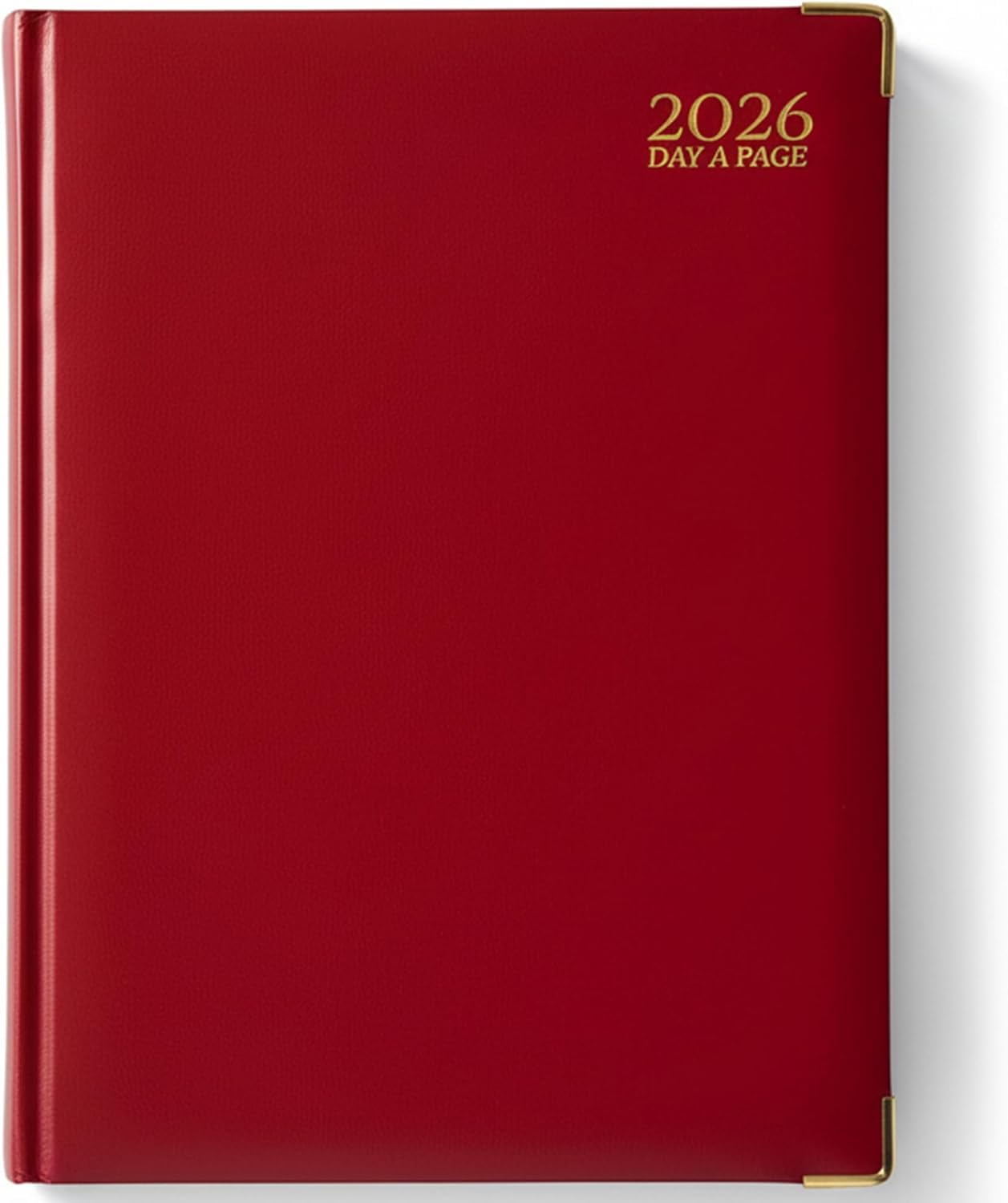 G4GADGET 2026 Diary A5 Day A Page - Red | Hardback Cover | Daily Planner with Hourly Slots | Comprehensive Information and Note Sections
