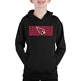 Team Fan Apparel NFL Youth Repeating Logo Football Fleece Hooded Sweatshirt, For Boys and Girls, Pro Hoodie Pullover