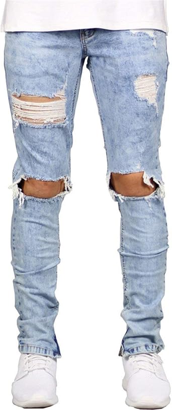 Jungen Jeans Skinny Fit - Zerrissene Cargohose Mit Elastischem Bund