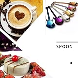 nuoshen 6pc Stainless Steel Guitar Coffee Teaspoons Dessert Ice Cream Stirring view 7