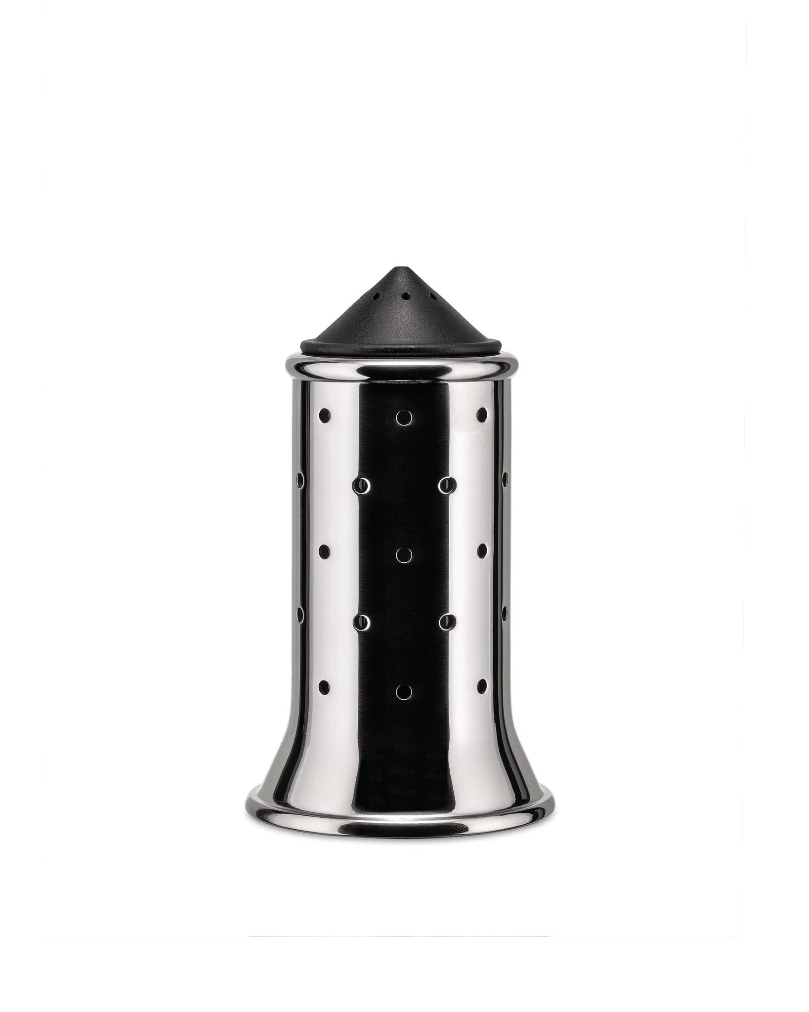 Alessi Salt Castor with Base and Lid, Black