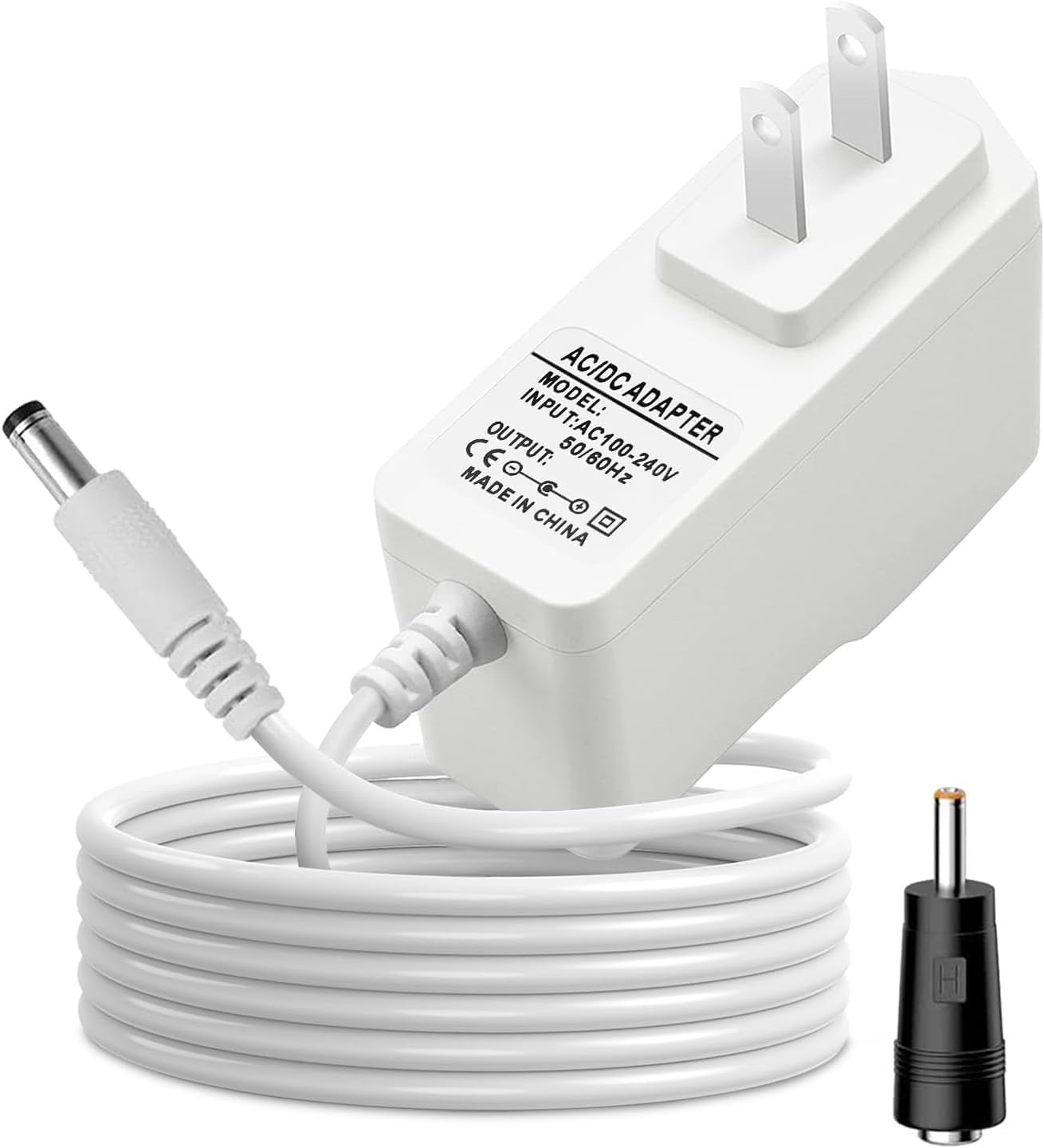 Photo 1 of 12V Power Cord Cable for Levoit Core Mini Air Purifier LAP-C161-WUS LAP-C161-KUS LAPC161WUS LAPC161KUS - Charger Power Supply - 6Ft Extra Length - White