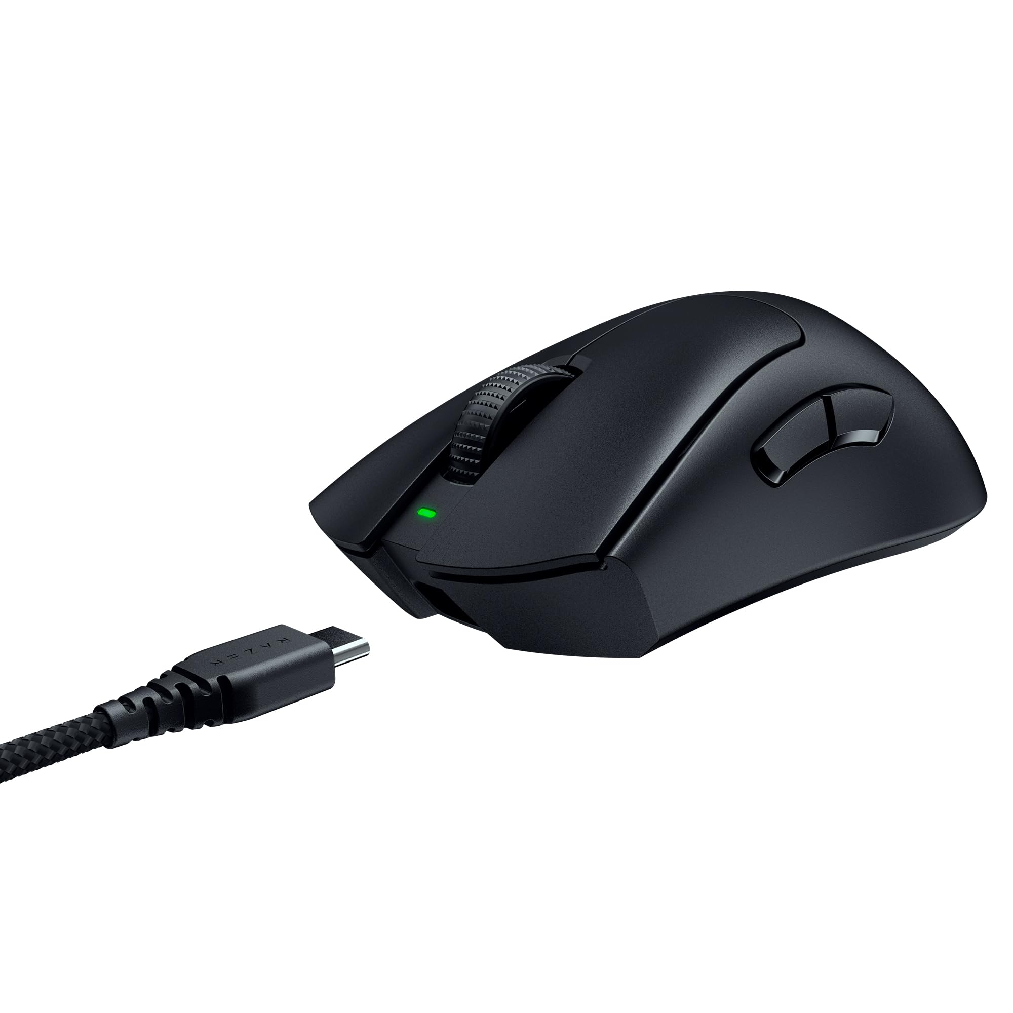 Razer DeathAdder V3 Pro Gaming Mouse: 63g Ultra Lightweight - Focus Pro 30K Optical Sensor - Fast Optical Switches Gen-3 - HyperSpeed Wireless - 5 Programmable Buttons - 90 Hr Battery - Black