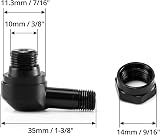 QWORK 90 Degree Angled Tire Valve Stem Aluminum Alloy 2 Pieces view 6