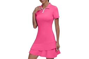 GGOV Womens Two Piece Tennis Golf Dress UPF 50+ Active Athletic Exercise Sports Wear with Pocket and Shorts