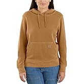 Carhartt Women's 106178 Relaxed Fit Midweight Garment Dyed French Terry Hooded - Medium Regular - Carhartt Brown